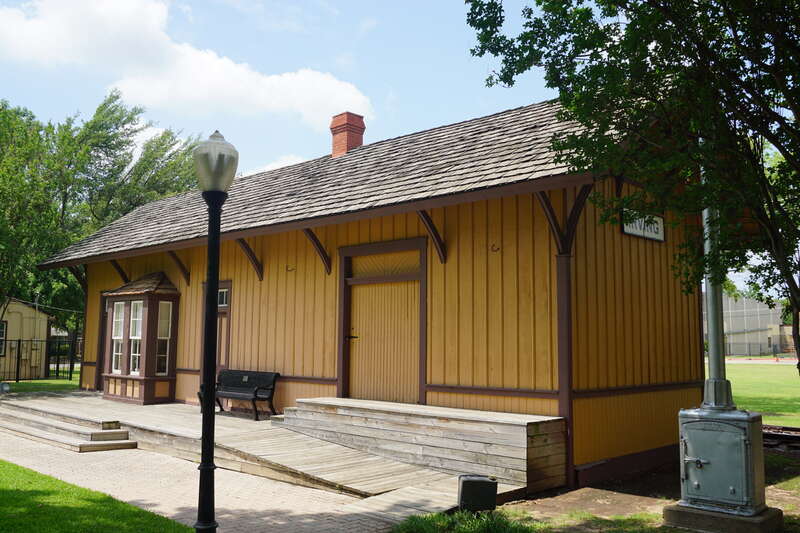 The Heritage Park Depot at Heritage Park in Irving, Texas (United States).