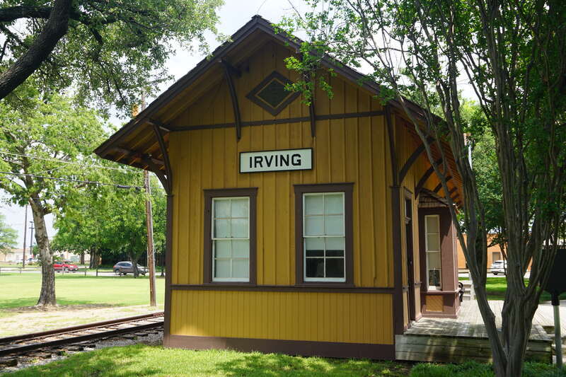 The Heritage Park Depot at Heritage Park in Irving, Texas (United States).