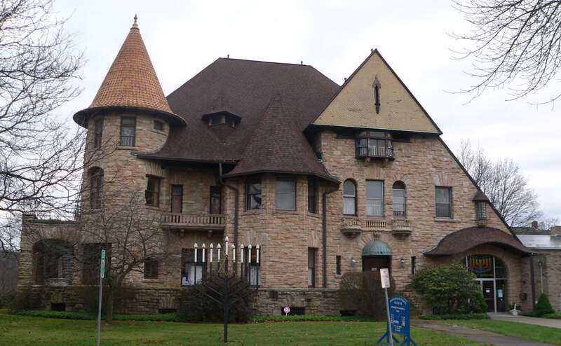 Jonas M. Kilmer House, now Temple Concord, located at 9 Riverside Drive in Binghamton, New York.