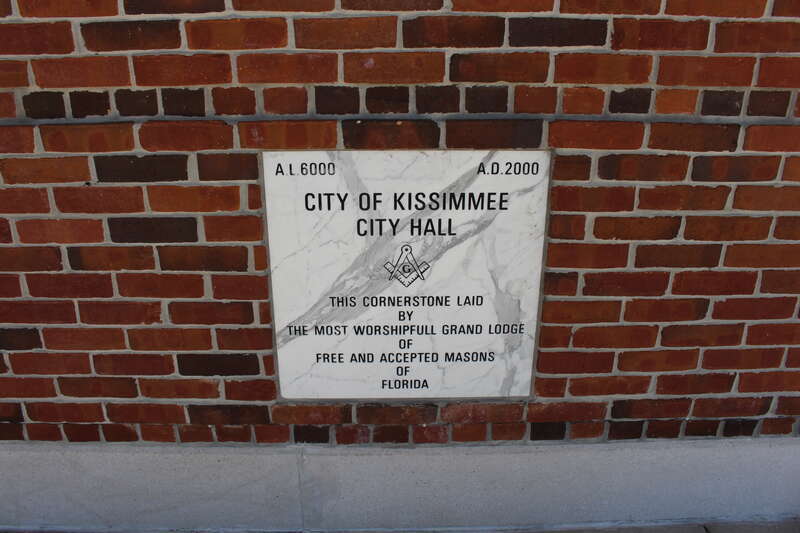 Kissimmee City Hall corner stone, Kissimmee, Osceola County, Florida