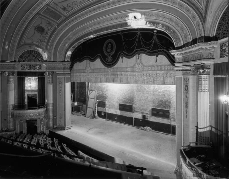 Leroy Theatre, Pawtucket, Rhode Island.  View to stage from balcony.  This theater was demolished in 1996.