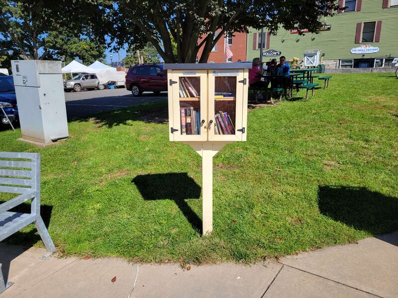 Little Free Library on Main Street, Collinsville Connecticut
