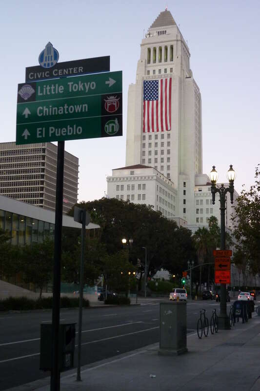 Los Angeles - City Hall commemorates the 9/11 attack.