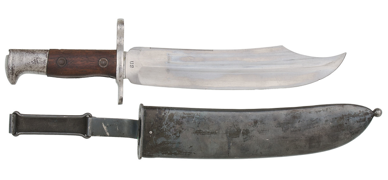 Experimental M1900 Bowie Variant of M1892 US Springfield Bayonet produced for the Springfield Model 1892 Krag–Jørgensen Rifle.