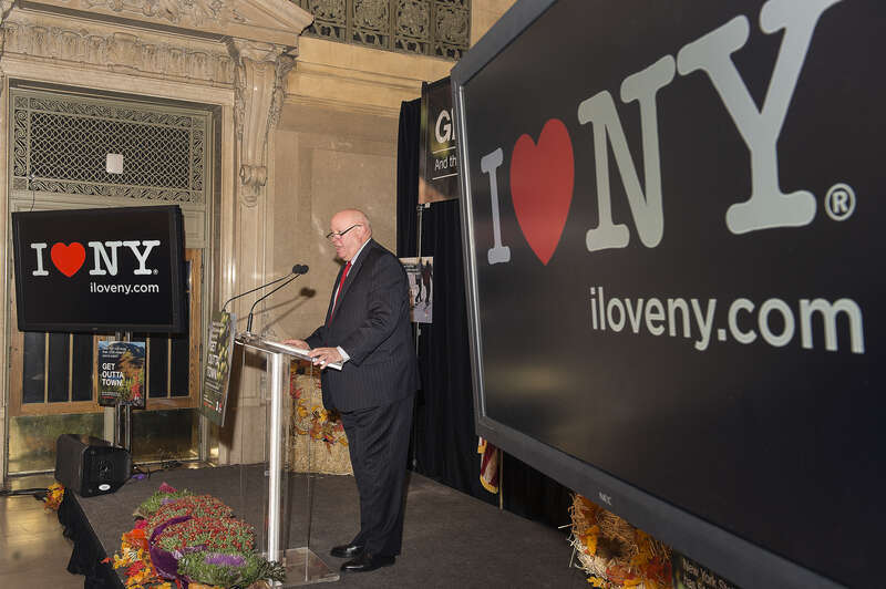 MTA Chairman and CEO Thomas F. Prendergast talks about  the MTA and I Love New York partnering for the first time on a fall and winter tourism campaign.The campaign features the Grand Central-Times Square 42nd Street Shuttle’s newest “wrap” which is