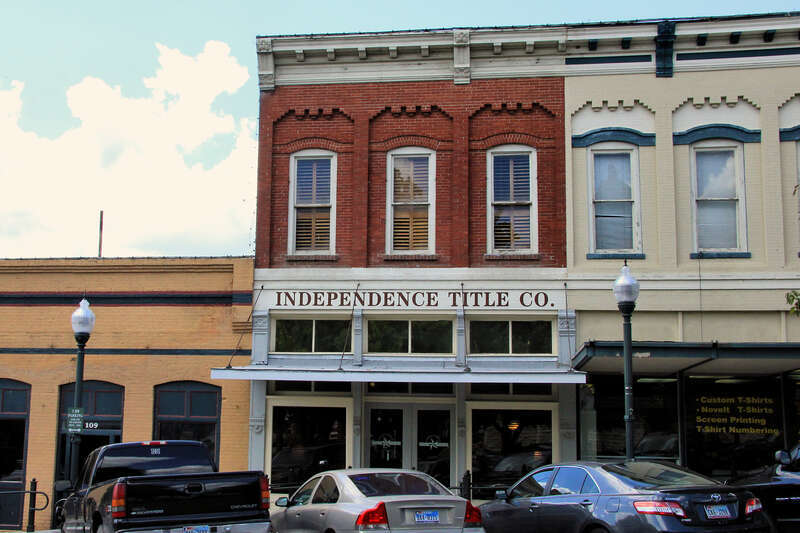 The McKie-Bass Building in San Marcos, Texas, United States. The building was listed on the National Register of Historic Places on December 1, 1983.