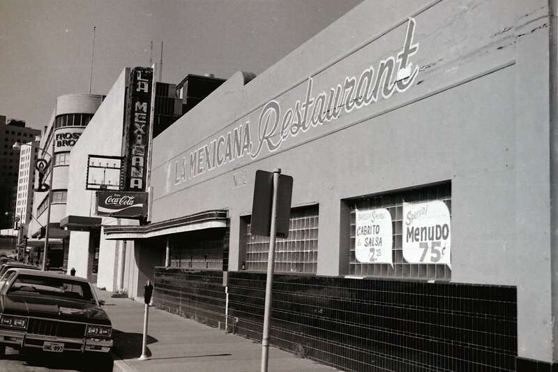 La Mexicana Restaurant was on Lawrence St. between Water St. and N. Chaparral. The building was demolished;  there's an empty lot at this location today (2011).