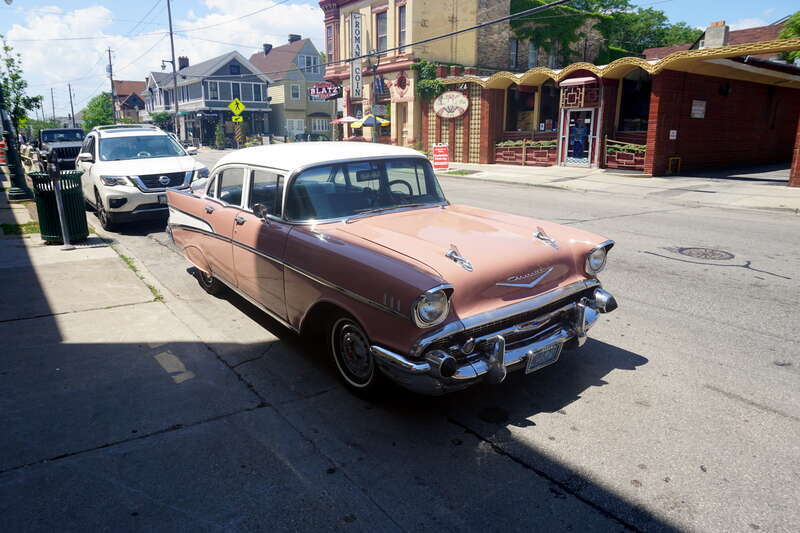 A 1957 Chevrolet Bel Air in Milwaukee, Wisconsin (United States).