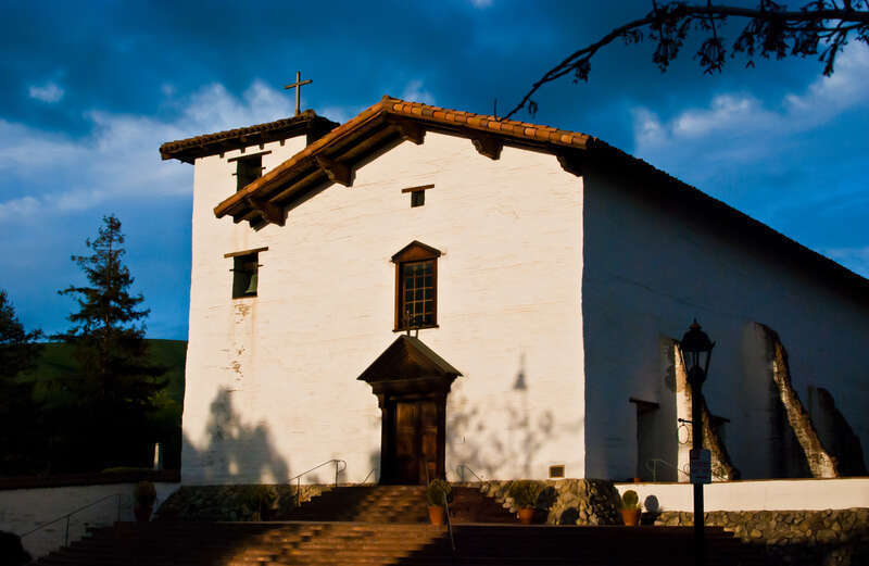 Mission San Jose at sunset.
