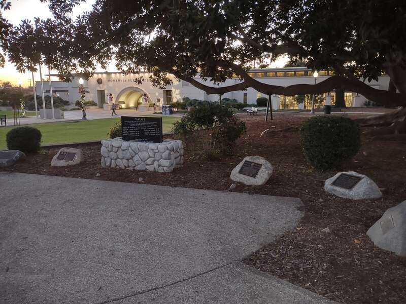 Monrovian War Monument facing South-West