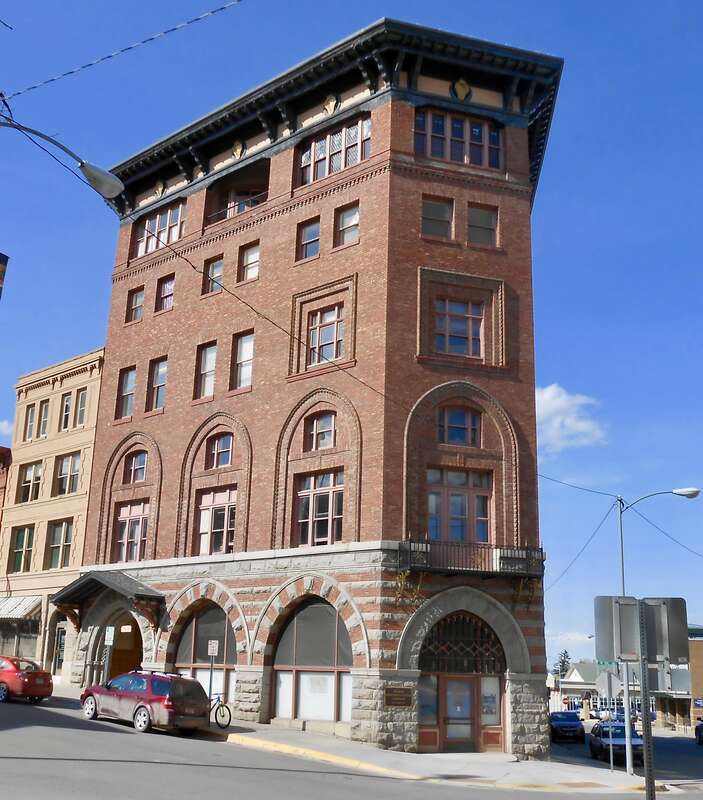 South and Southeast face, Montana Club building, 24 W. 6th Helena, MT Built in 1905, building is part of the Helena Historic District on NRHP and houses a private club first established in 1885.  The original building, built beginning in 1891, burned