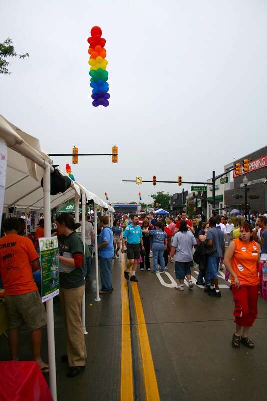 Crowd at Motor City Pride 2007 in Ferndale, Michigan