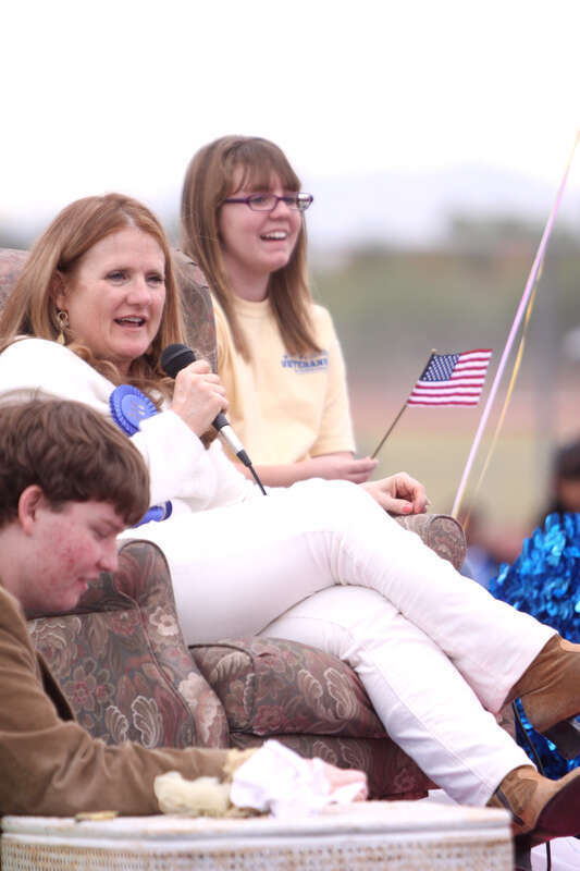 Nancy Cartwright at the Phoenix Veterans Day parade in Phoenix, Arizona.
Please attribute to Gage Skidmore if used elsewhere.