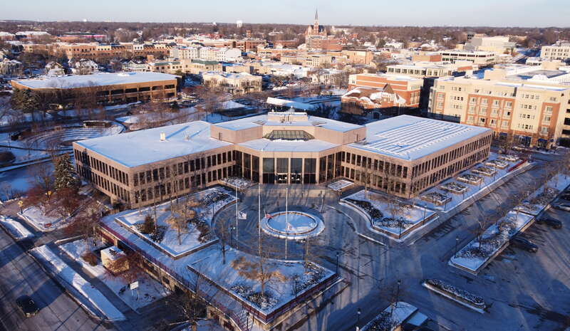 Naperville City Hall in January 2022