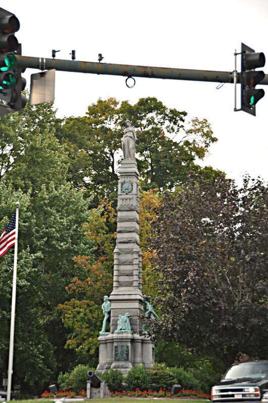 Nashua, New Hampshire's War Memorial, located in the Nashville Historic District.