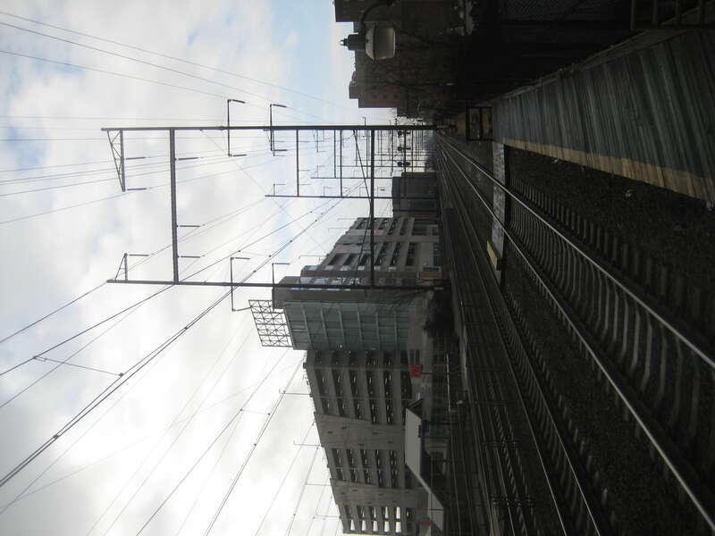 New Brunswick NJTransit station, looking down Northeast Corridor southbound