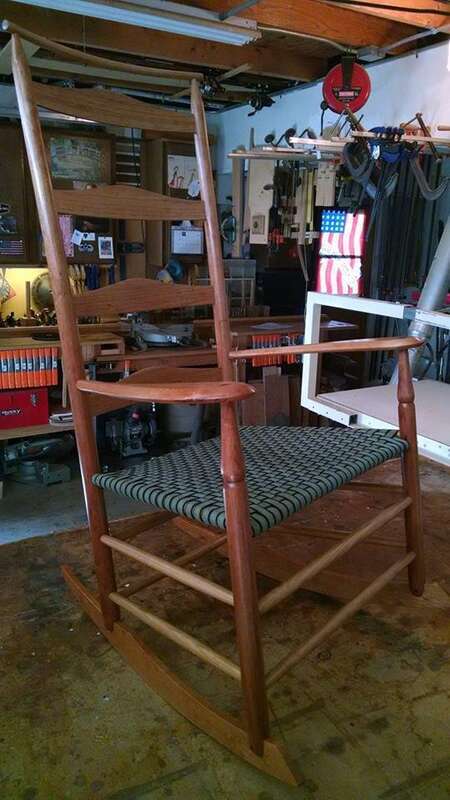 New Lebanon Shaker Rocker from the Transitional period of shaker furniture. A style founded in the Shaker community of Mt. Lebanon, New York, please see Shaker Museum of Mt. Lebanon.
The &quot;transitional&quot; period indicates a time during which shaker