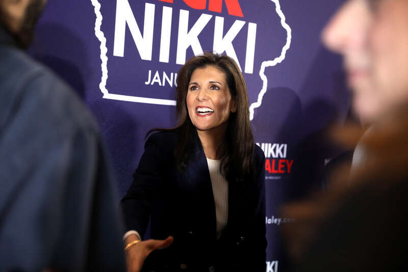 Former United Nations Ambassador Nikki Haley speaking with supporters at a campaign rally at Toast in Ankeny, Iowa.

Please attribute to Gage Skidmore if used elsewhere.