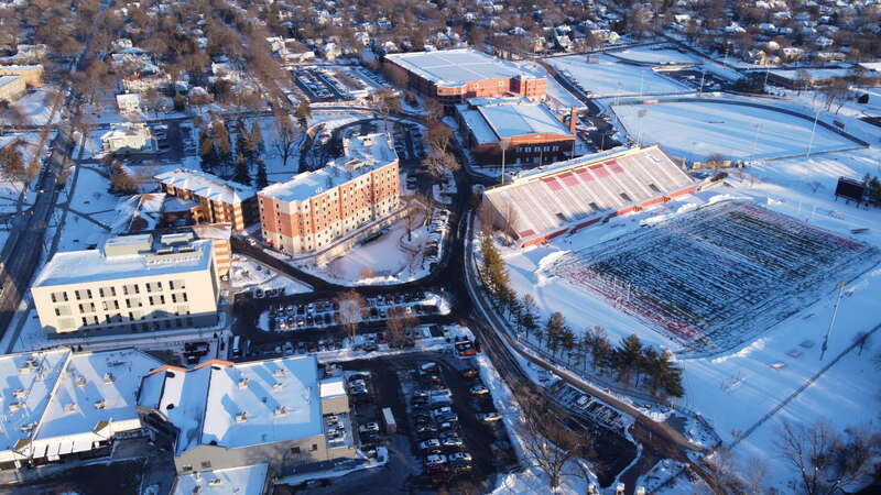A portion of the North Central College campus in January 2022.