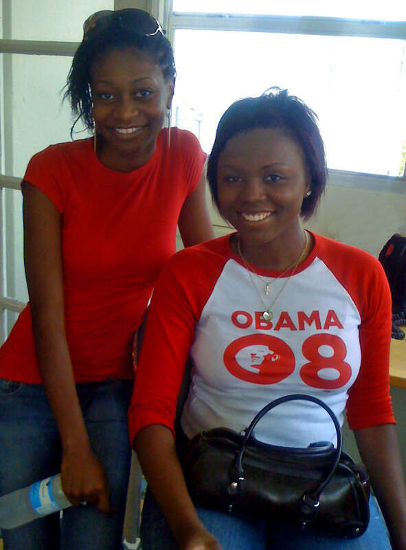 Florida has Obama girls too!  These volunteers were picking Obama Fellows up at Ft. Lauderdale airport for their training in Tamarac FL
