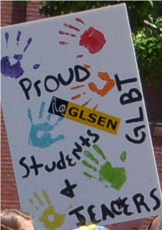 Poster carried in a gay pride march in Portland, Maine