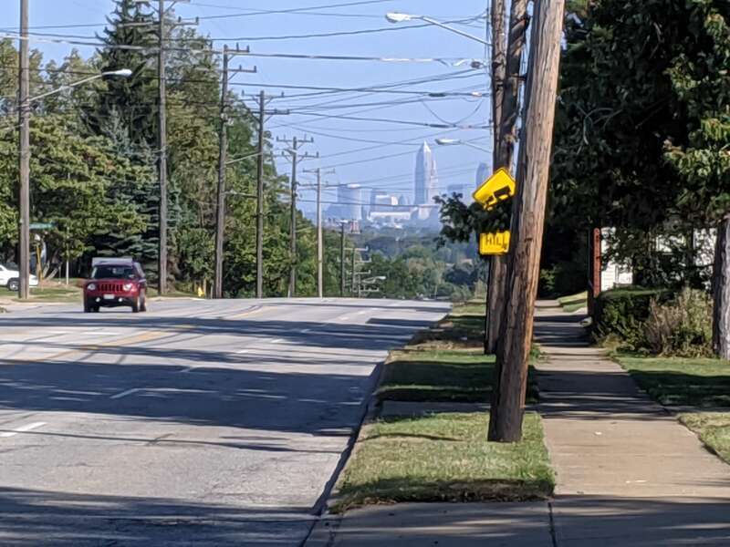Cleveland skyline from State Road, Parma, OH