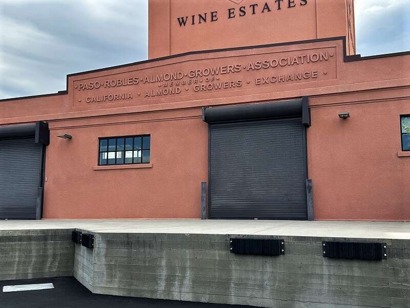 Paso Robles Almond Growers Association Warehouse  Historic named facade on east face of facility.