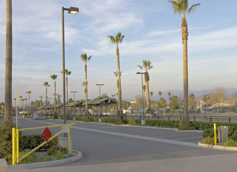 Former railway station in Perris, California, now Perris Transit Center