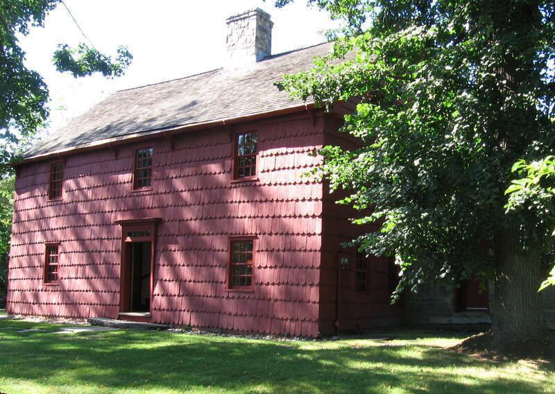 View of Putnam Cottage, also known as Knapp's Tavern on East Putnam Road in Greenwich, Connecticut. View is from the southeast. In 1779 General Israel Putnam escaped this inn just before the arrival of a British raiding party