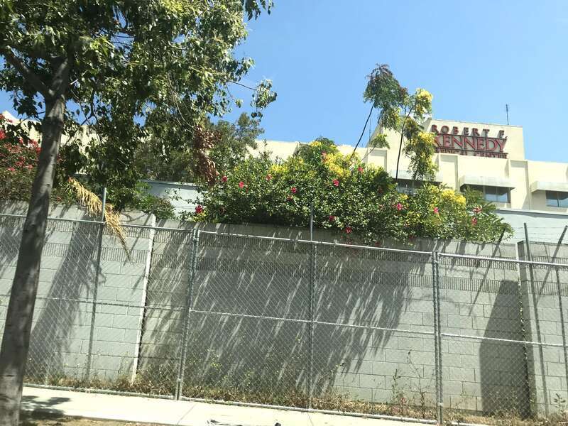 The original sign to the former Robert F Kennedy Medical Center in Hawthorne California in 2020