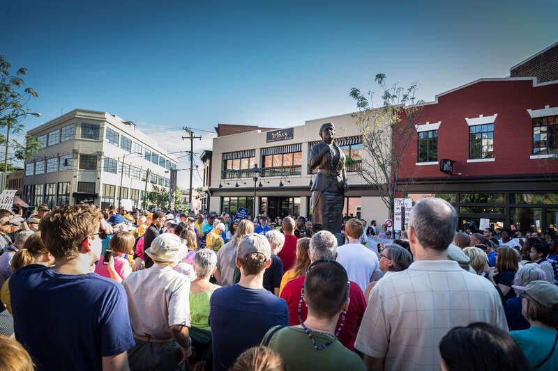 Several hundred people participated in the &quot;Richmond Stands United for Racial Justice&quot; rally and march on September 16, 2017 in Richmond, Virginia, to counter planned pro-Confederate statue demonstrations.