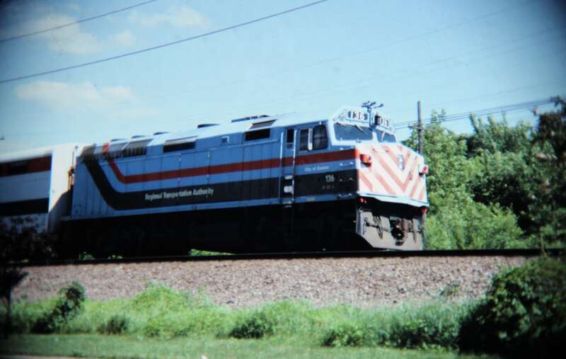 Wheaton, IL, Midwestern U.S. railroads, 1986; digital copy of slide. Complete indexed photo collection at WorldHistoryPics.com.