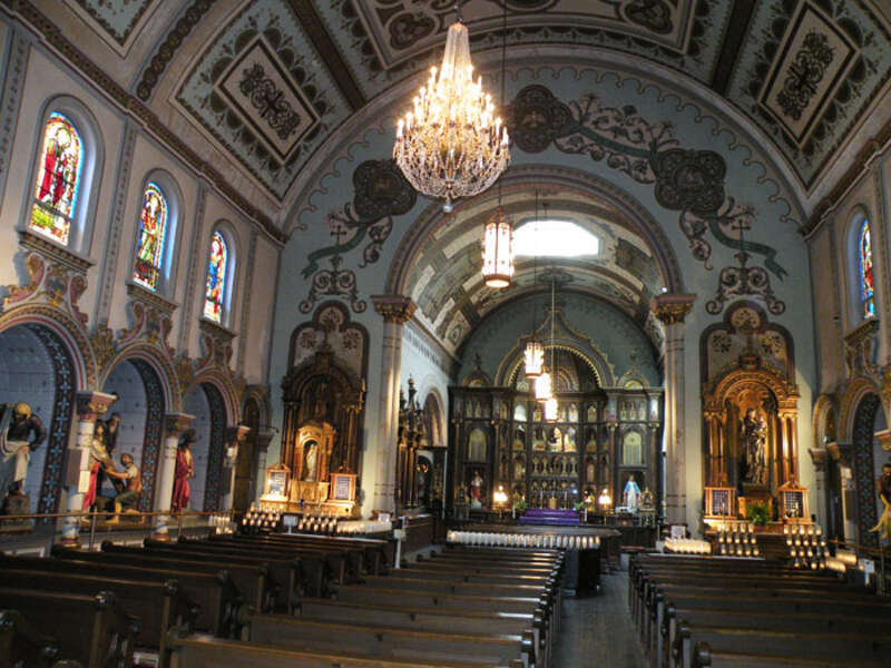 The inside of Saint Anthony's Chapel (Shrine of Saint Anthony of Padua) located at 1700 Harpster Street in the Troy Hill neighborhood of Pittsburgh, Pennsylvania.  This chapel was built from 1880 to 1892, and is on the List of Pittsburgh Landmarks