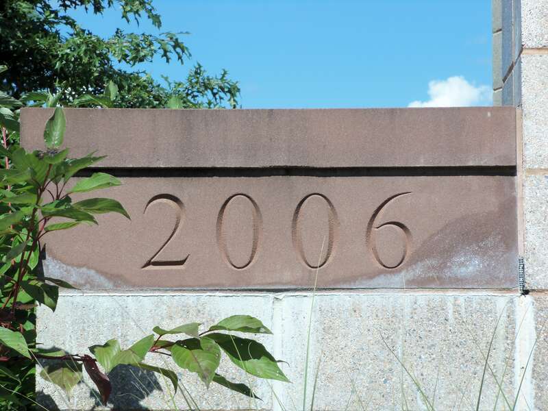 The cornerstone at Saint Rose of Lima Catholic Church in Gaithersburg, Maryland.