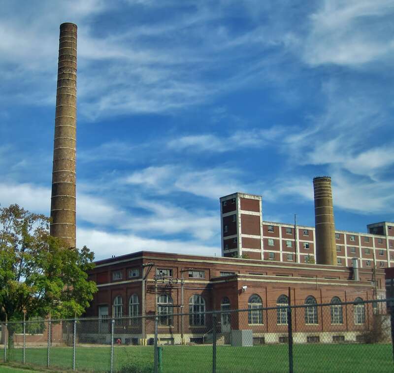 Section 7 in the Barber–Colman Company Historic District (1927). Built in 1910 as a power plant, it was doubled in size in 1927.