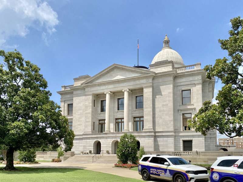 Built in 1899-1915, this Classical Revival-style building was designed by George R. Mann to serve as the Arkansas State Capitol, replacing the Old State Capitol, which was built in the mid-19th Century.  The building is clad in limestone with