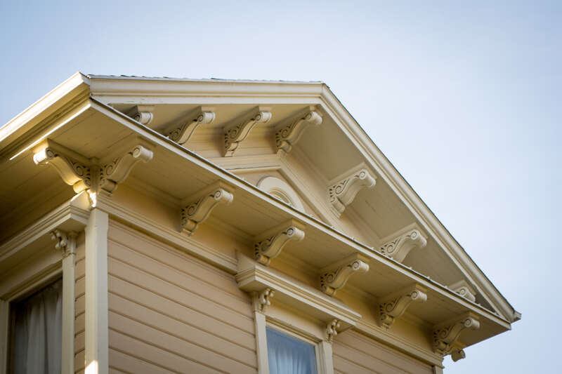 A detail of the Slocum House in Vancouver, Washington
