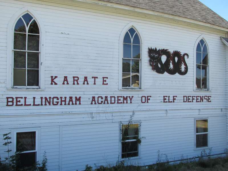 Academy of Elf Defense. Old church was later converted to a karate institute, commonly known as the Karate Church on Maple and High Streets.  Now being converted for a new home to a community center / alternative library.  Alternative Library web