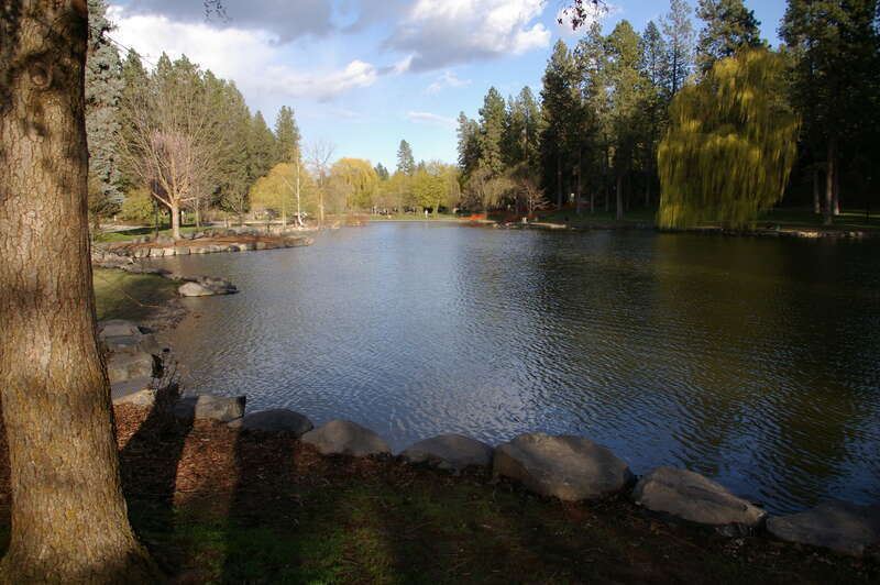 The Duck Pond in Spokane's Manito Park after the 2014 refurbishment.