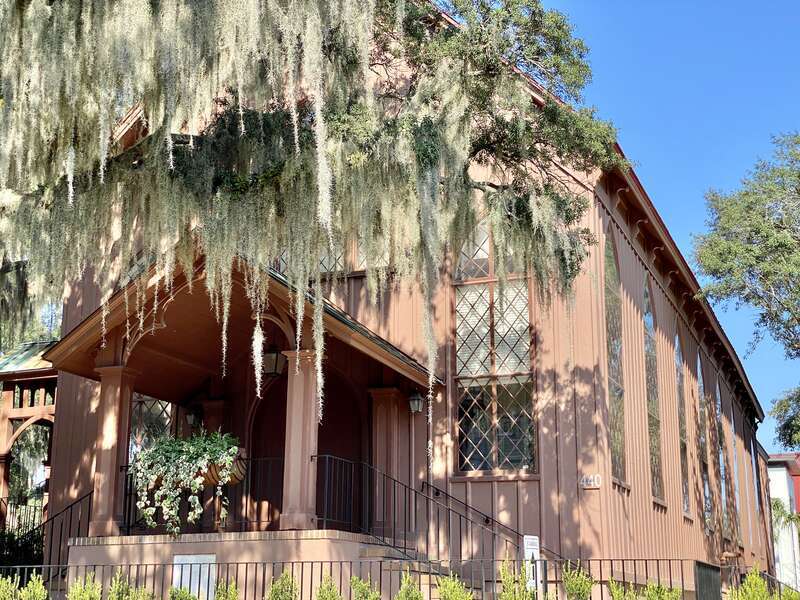 Built in 1857, this Carpenter Gothic-style church was designed by Charleston-based architect Edward B. White, and served as a chapel of ease for the congregation of Christ Church for the townspeople of Mount Pleasant.  The church split from Christ