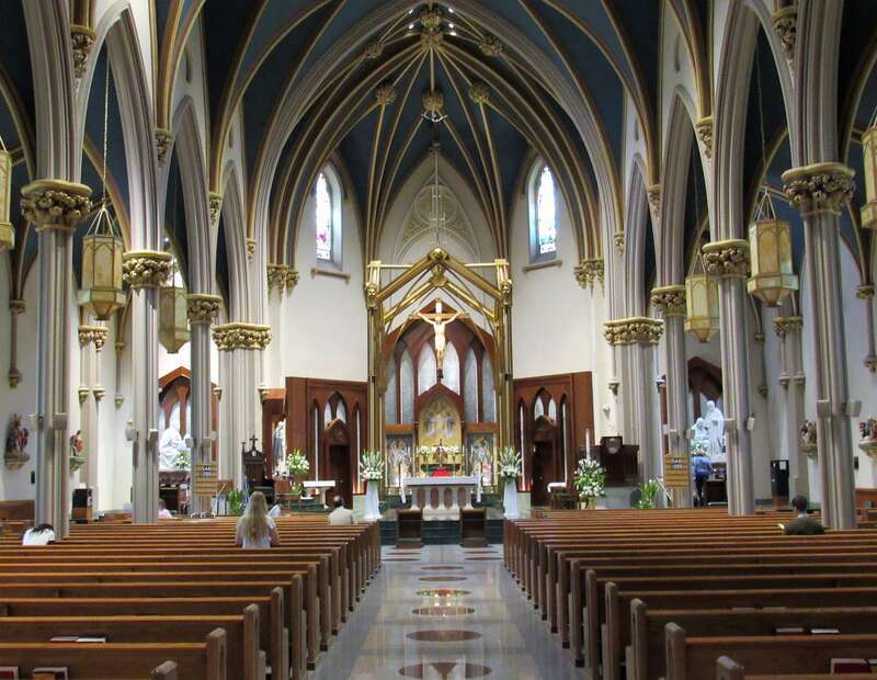 Interior of St. Augustine Cathedral in Bridgeport, Connecticut.