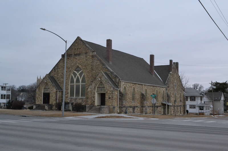 St. John African Methodist Episcopal Church in Topeka, Kansas. Listed on the National Register of Historic Places.