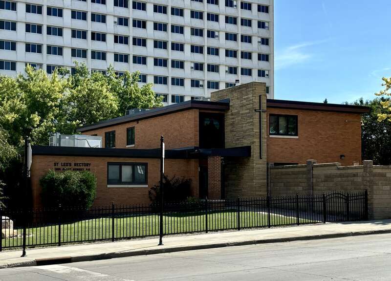 The rectory at St. Leo the Great Catholic Church in  Minot, North Dakota.