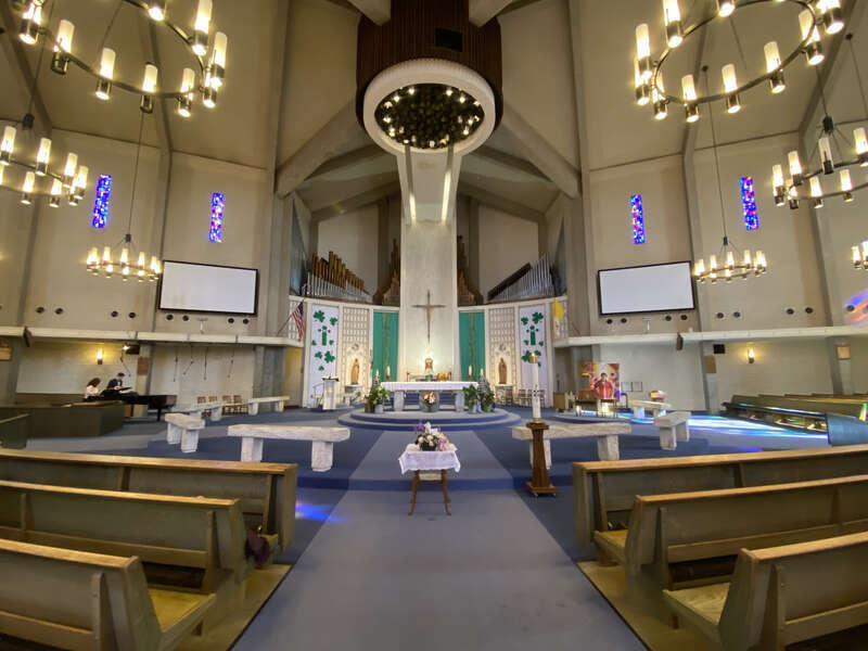 St. Pius Catholic Church in Redwood City, California