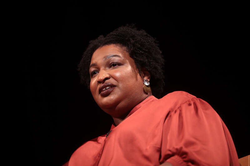 Former Minority Leader of the Georgia House of Representatives Stacey Abrams speaking with attendees at a conversation at the Mesa Arts Center in Mesa, Arizona.

Please attribute to Gage Skidmore if used elsewhere.