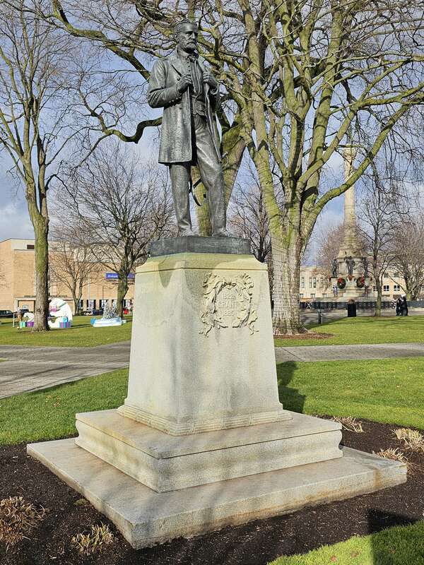 Statue of Ulysses S. Grant at Hackley Park in Muskegon, Michigan