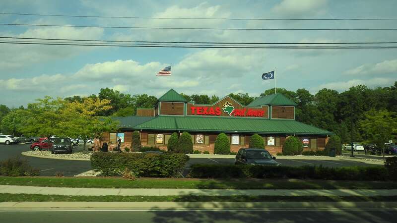 From a passing bus on Waddle Road