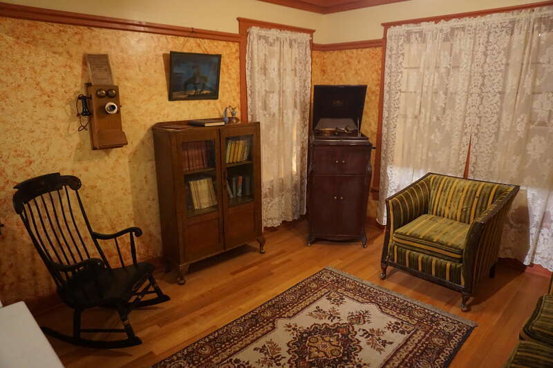 The 1928 Living Room in the Historic Period Rooms exhibit at The Grace Museum in Abilene, Texas (United States).