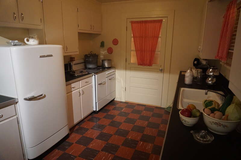 The 1948 Kitchen in the Historic Period Rooms exhibit at The Grace Museum in Abilene, Texas (United States).