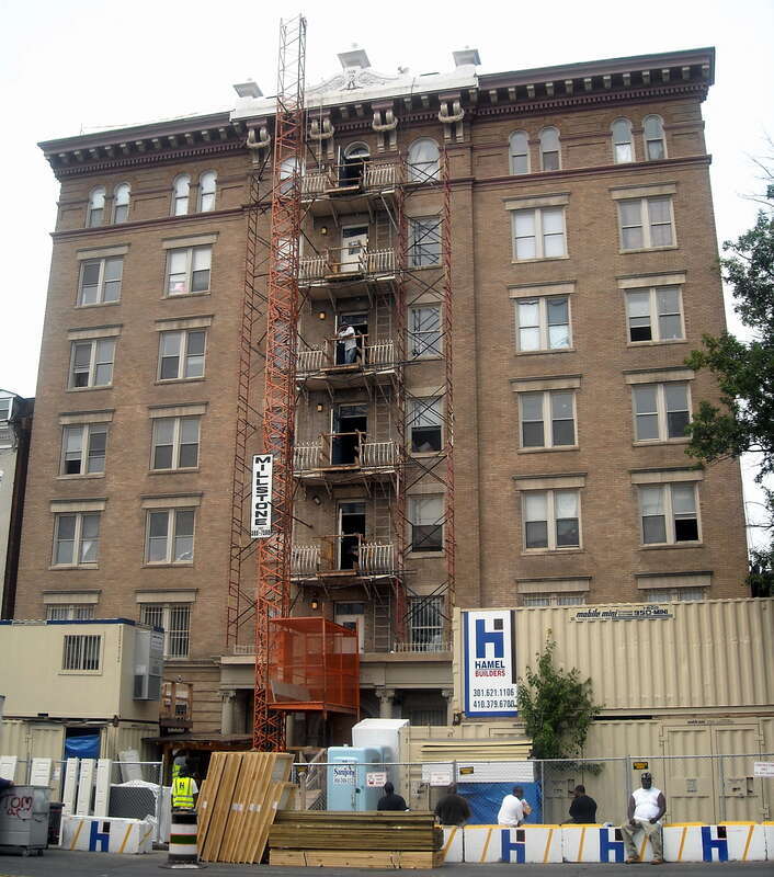 The Plymouth located at 1236 11th Street, NW in the Logan Circle neighborhood of Washington, D.C. Designed by Frederick Atkinson in 1903, the apartment building is an example of Classical Revival architecture. It's listed on the National Register of